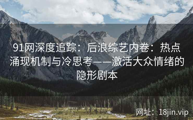 91网深度追踪：后浪综艺内卷：热点涌现机制与冷思考——激活大众情绪的隐形剧本