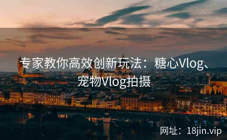 专家教你高效创新玩法：糖心Vlog、宠物Vlog拍摄