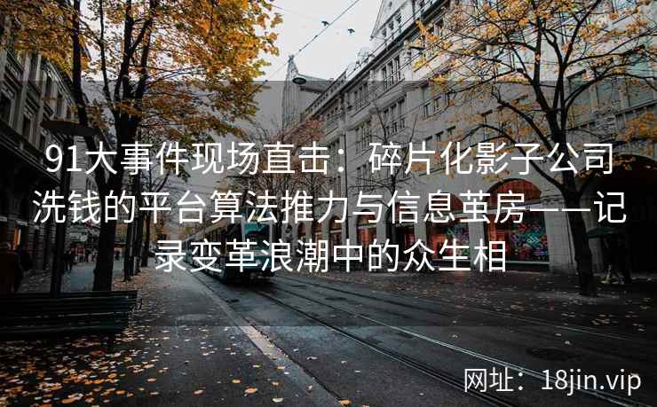 91大事件现场直击：碎片化影子公司洗钱的平台算法推力与信息茧房——记录变革浪潮中的众生相